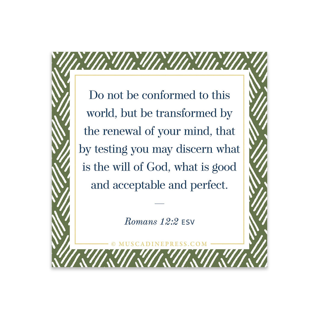 Be Transformed - Scripture Static Cling