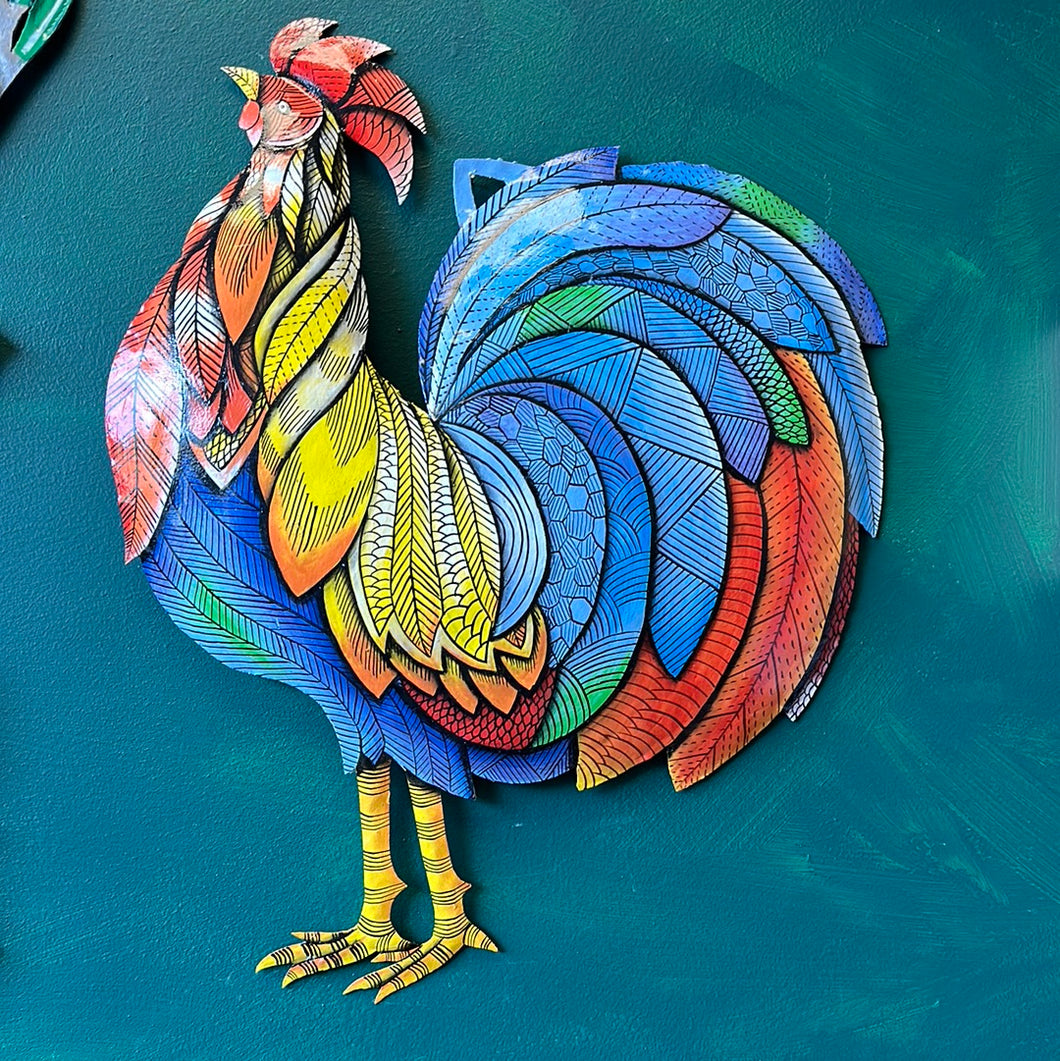 Blue Colorful Rooster
