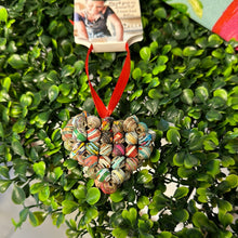 Load image into Gallery viewer, Cereal Box Bead Heart Ornament
