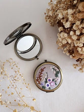 Load image into Gallery viewer, Floral Embroidered Compact Mirror
