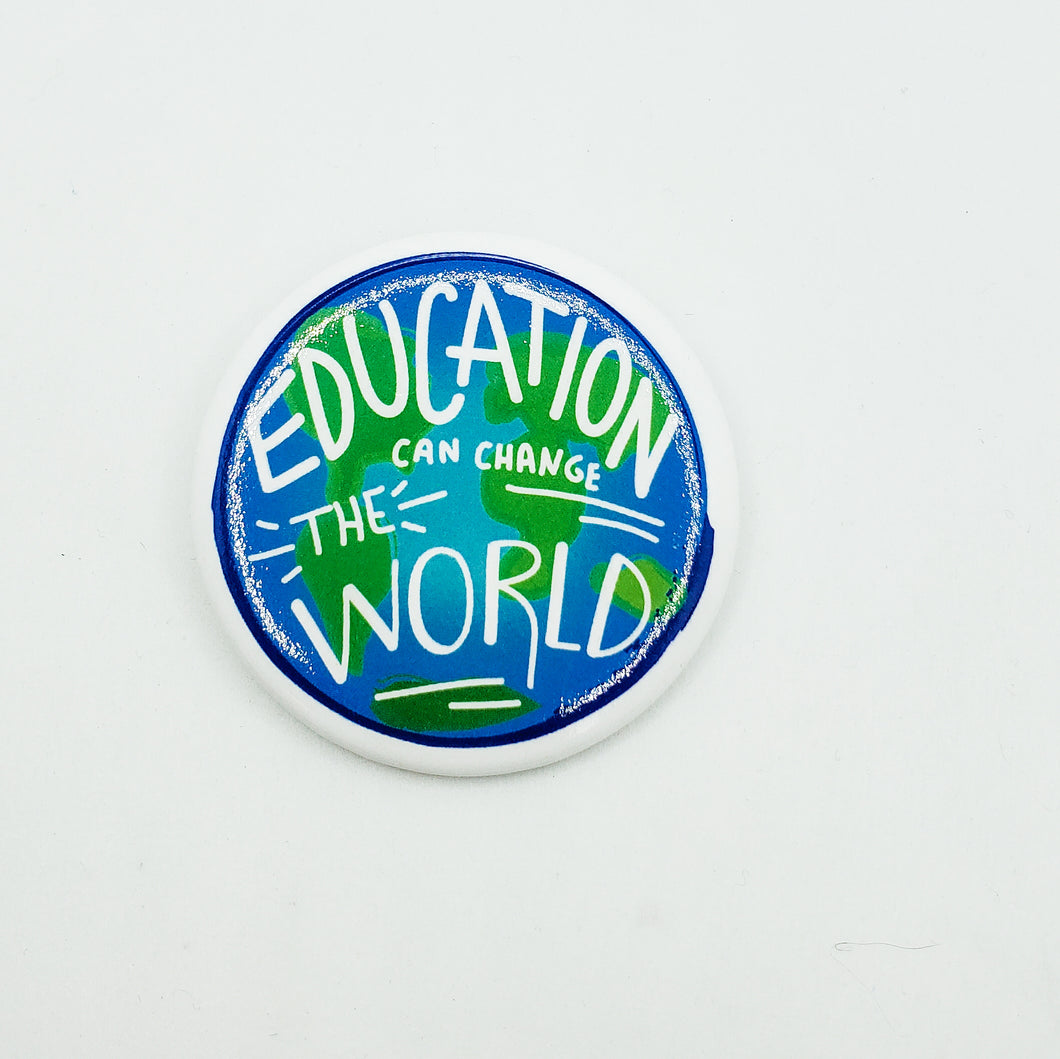 Education can Change the world button