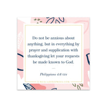 Load image into Gallery viewer, Do Not Be Anxious - Scripture Static Cling
