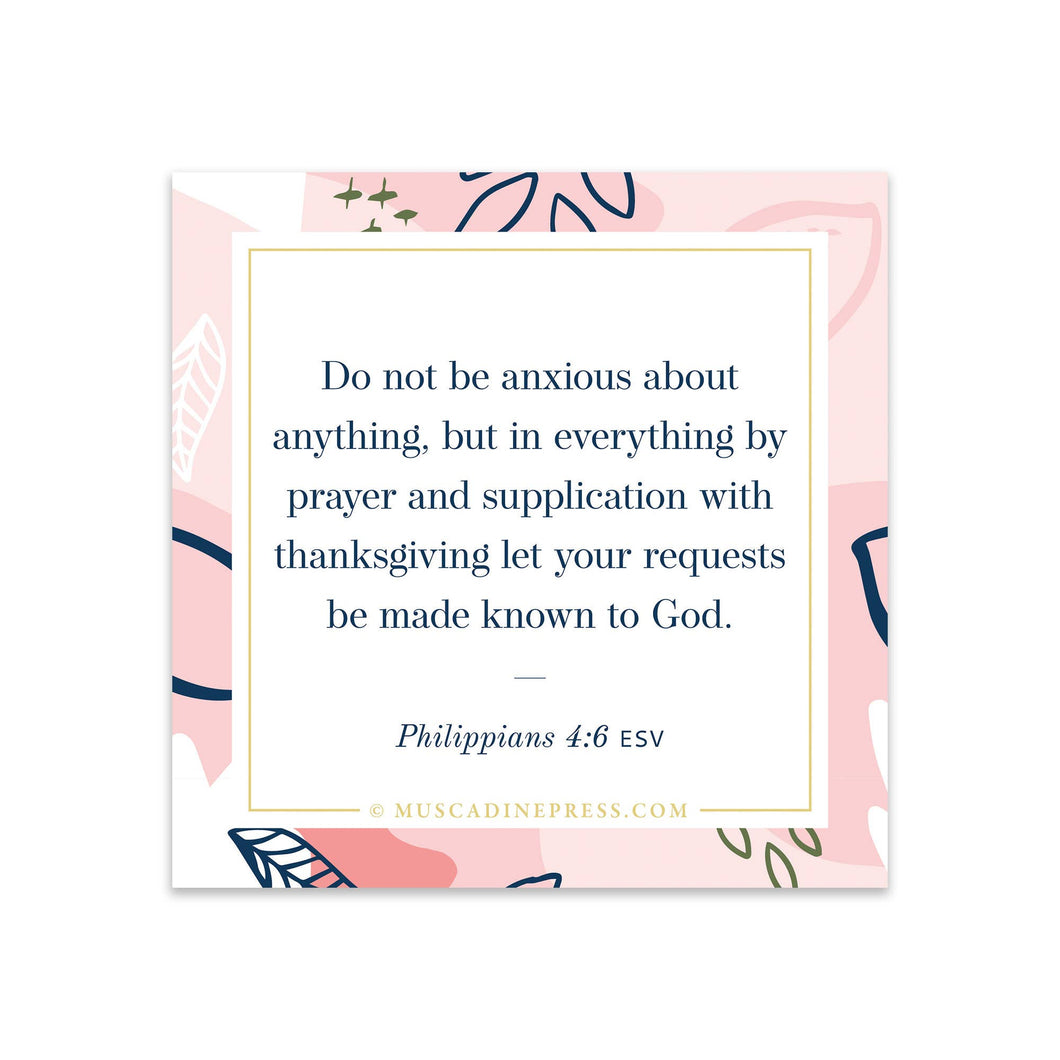 Do Not Be Anxious - Scripture Static Cling