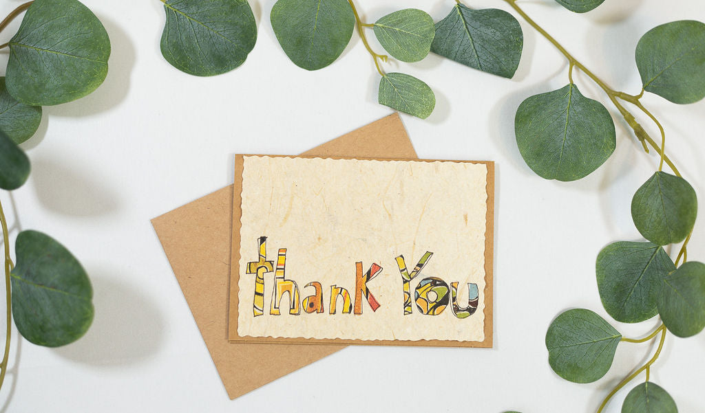 Thank You Big Art Letters Card