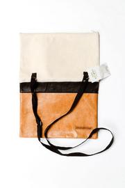 Canvas Leather Fold Over Bag