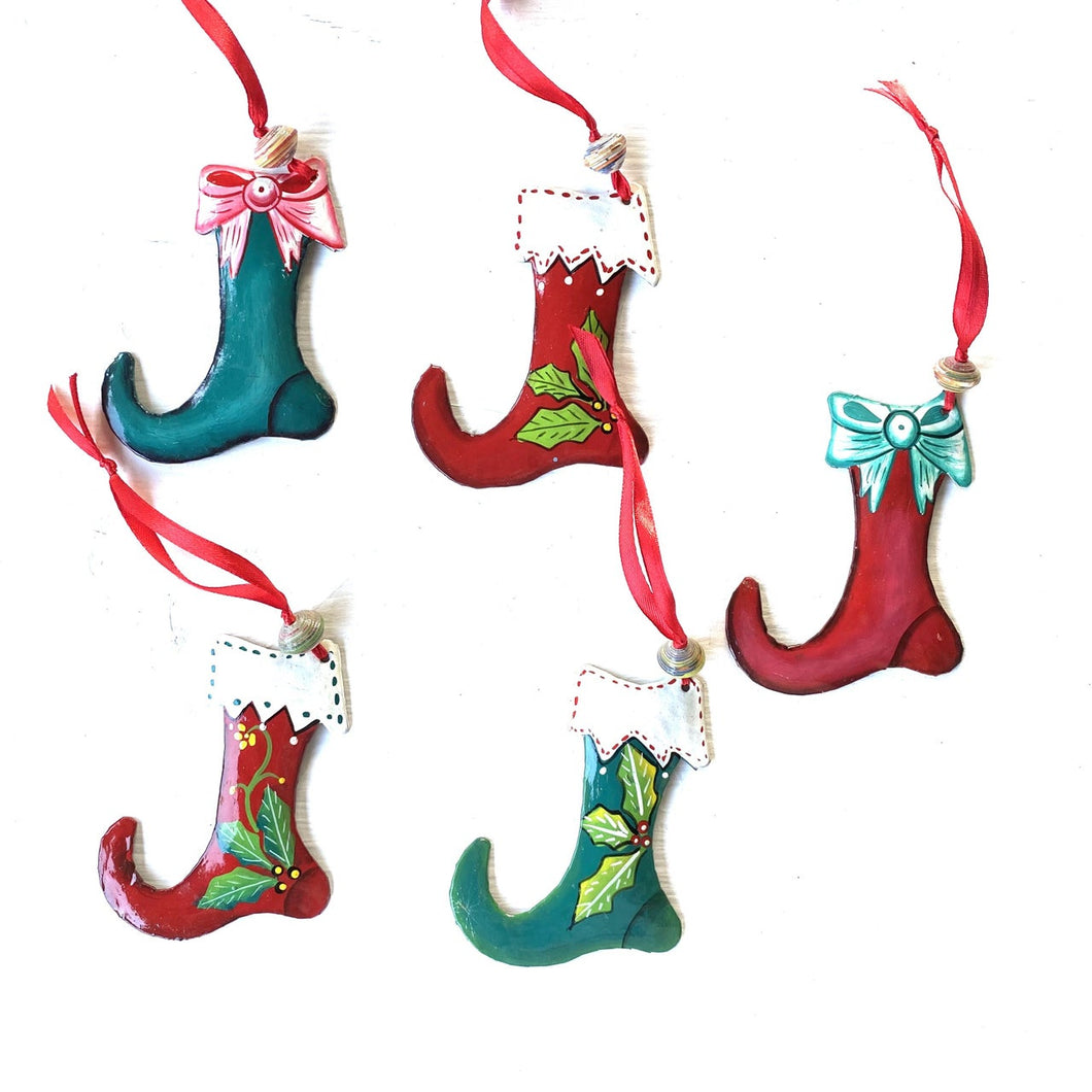 Painted Stocking Ornament