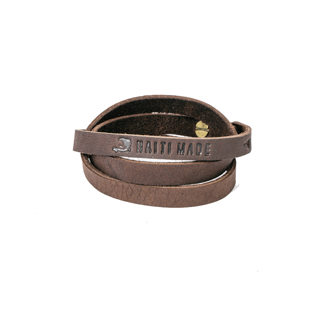 Triple Wrap Leather Bracelet Haiti Made